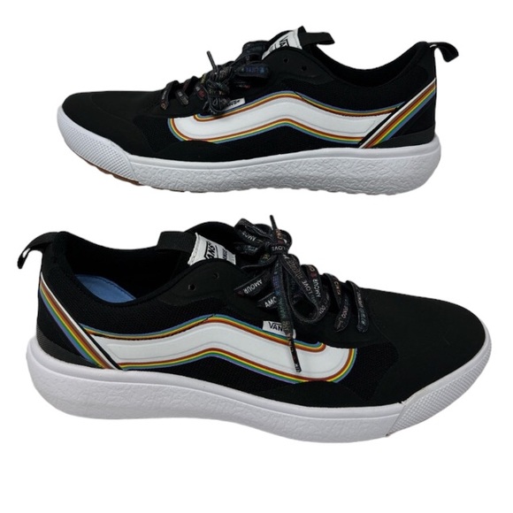 Vans Other - Vans Ultrarange Exo Rainbow Pride Black White Skate Shoes Men's Size 10